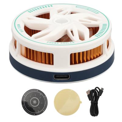 Phone Cooler 15W Magnetic Adsorption Quiet Portable Cell Phone Radiator Cooling Fan for Gaming Live
