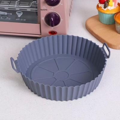 Food-Grade Silicone Round Baking Mat for Air Fryers & Microwaves