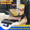 Car Back Seat Dining Table With Cup Holders -Foldable Large Capacity Stable Thickened Material Auto Interior Food Tray Accessory
