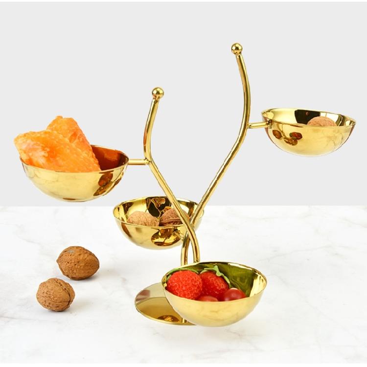 Multi Functional Stainless Steel Snacks Rack Efficient Candy Nut Serving Bowl For Home Parties And Campings