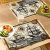 4pcs Set of Nautical Themed Placemats, Perfect for Dining and Coffee Tables, Home Decor & Kitchen Restaurant Party Decoration, Tableware 12x18 Inches