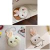 Cute Rabbit Mini Crossbody Bag With Zip Closure And Inner Pocket For Women