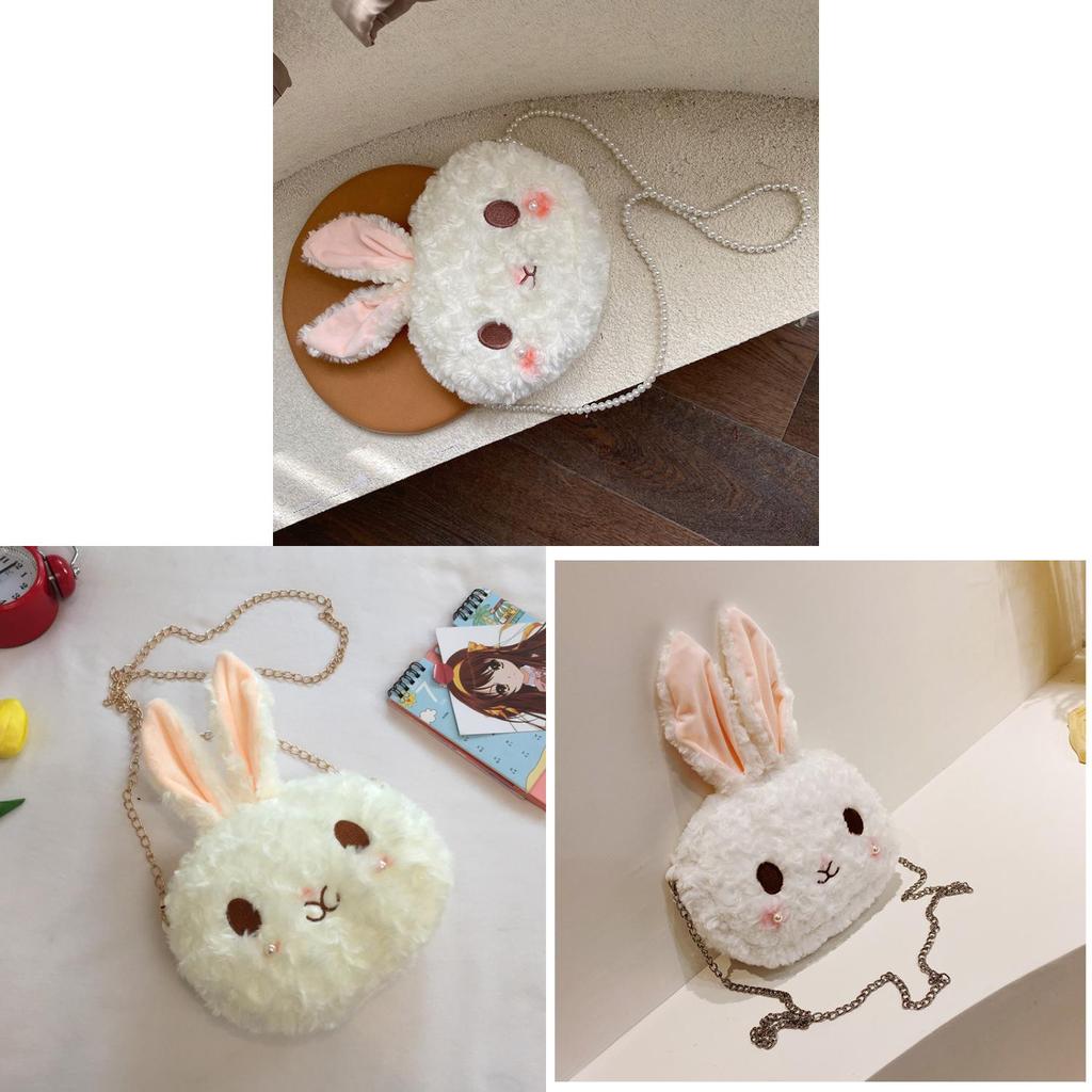 Cute Rabbit Mini Crossbody Bag With Zip Closure And Inner Pocket For Women