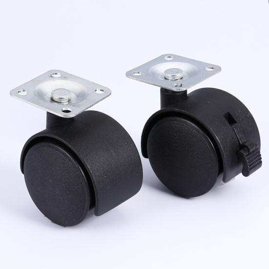 4Pcs Universal Silent Sliding Trolley Chair Wheel Furniture Casters Hardware