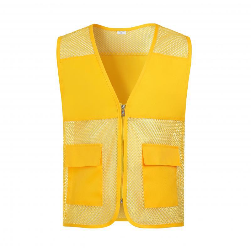 Custom Red Reflective Volunteer Mesh Vest with Logo for Fishing and Work 3XL