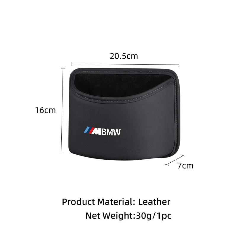 Car Sticker 2025 Hot Car Door Storage Box PU Leather Auto Seat Back Hanging Trash Can Bin Accessories For BMW Performance X1 X3