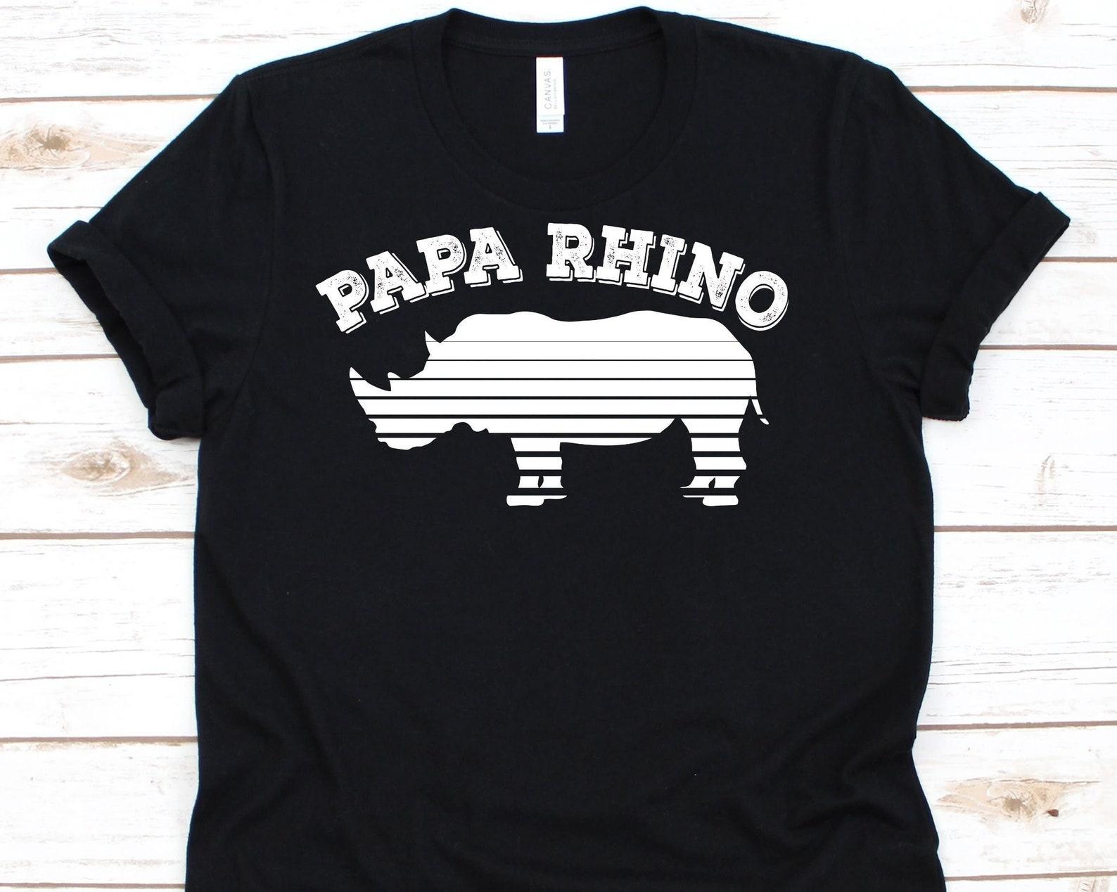 Papa Rhino Shirt, Rhino Shirt For Dads And Papas, Father s Day Gift, Rhino Shirt, Rhinoceros, Africa, Safari, Rhinoceroses, Daddy T-shirt S