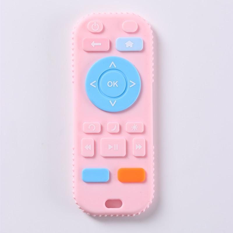 Baby Silicone Remote Control Teether Baby Anti-eating Hand Teething Stick Cartoon Soothing Bite Toys