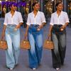 Moda feminina casual cor sólida estampa calças e capris