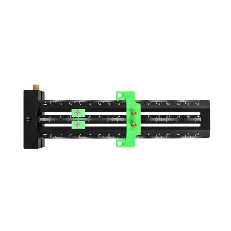 Metric/Inch Aluminum Limit Ruler Double Line Marking Ruler Multifunction Scribing Marking Ruler Measurement Tool