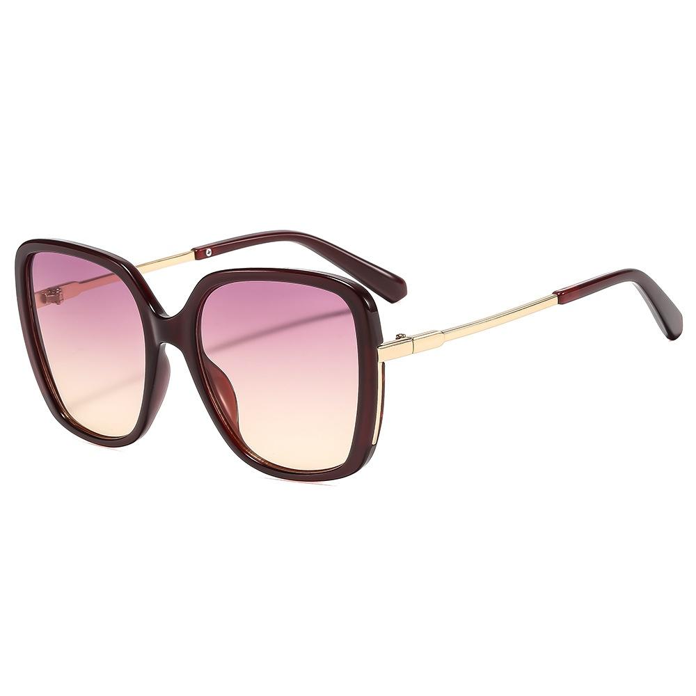 New Retro All Match Personality Large Frame Gradient Square Women Sunglasses Ins Fashion Travel Vacation Men Uv400
