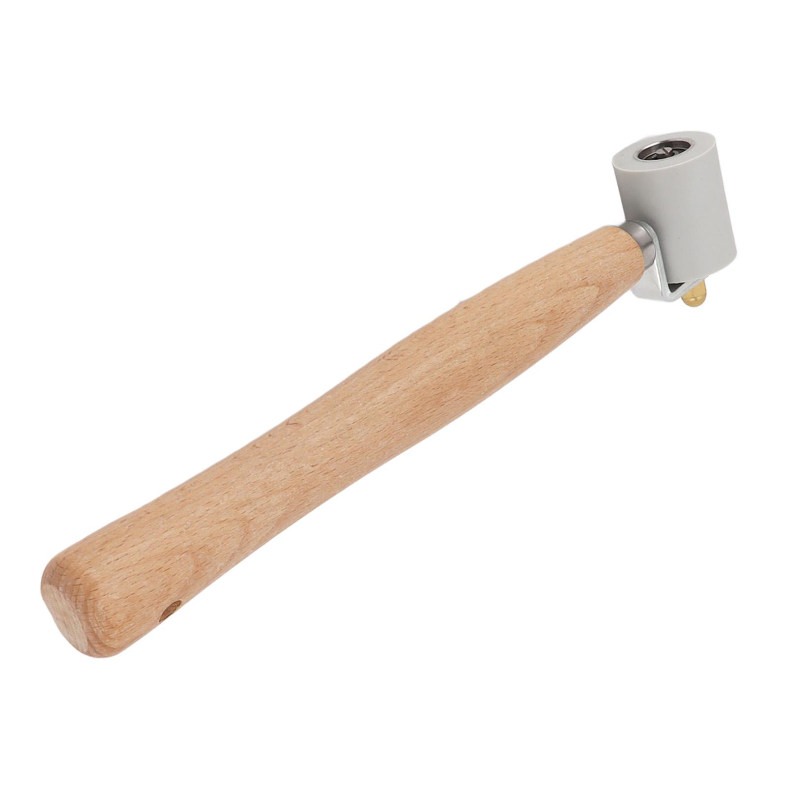 Silicone Seam Roller Wallpaper Seam Roller PVC Welding Roller with Bearing Design Ergonomic Wood Handle for PVC Waterproofing Roofing Membrane 45mm