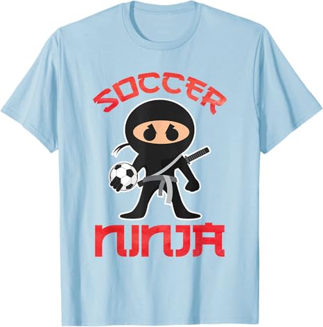 Cool Soccer Ninja Art for Unisex Boys Kid Soccer Lovers Player TShirt Japanese Cartoon Y2k Graphic Saying Tee Fashion Novelty Gift
