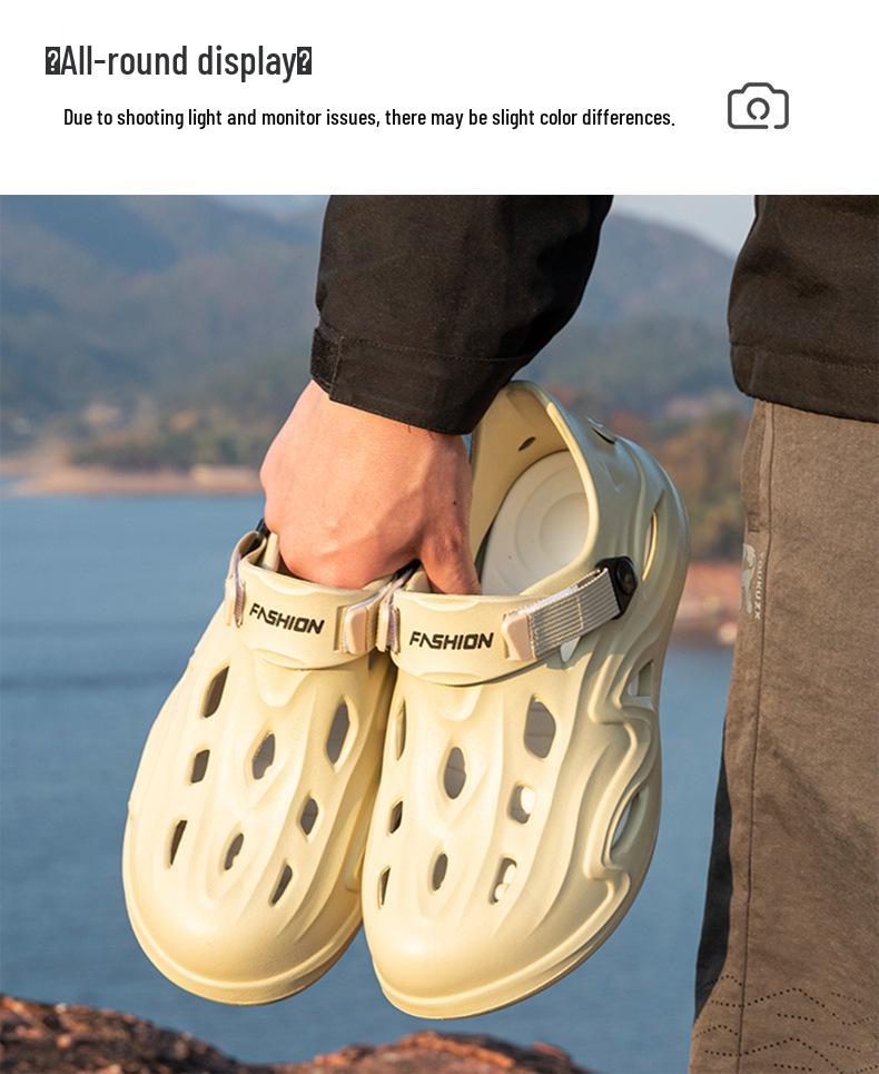Men's Thick-Soled Non-Slip Clogs for Driving, Fishing, and Outdoor Beach Wear