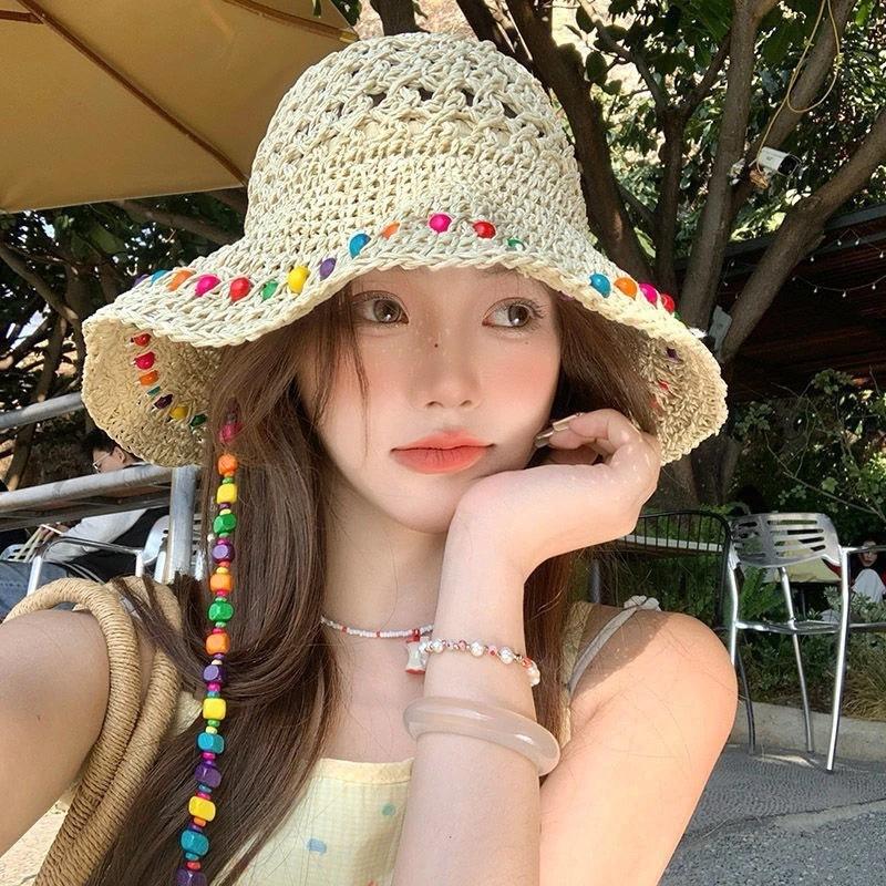 Summer Washable Folding Hat Women's Large Brim Sunscreen Sun Hat Women's Vacation Large Edge Cool Hat