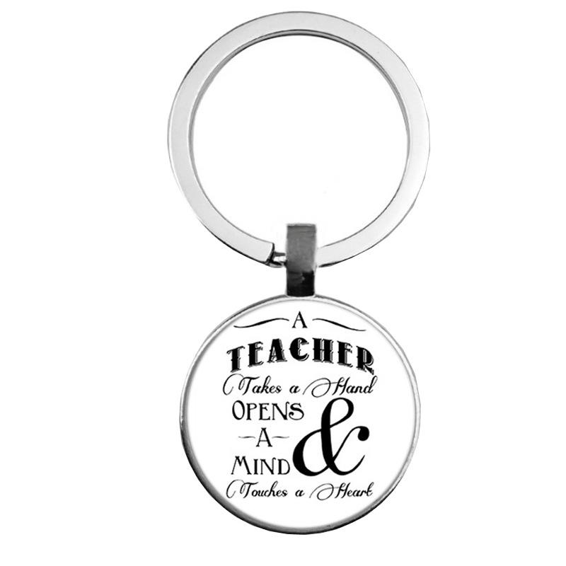 Keychain Accessories Pendant Floral Thanksgiving Text Good Friends Retro Personalized Keychain Gift Pendant