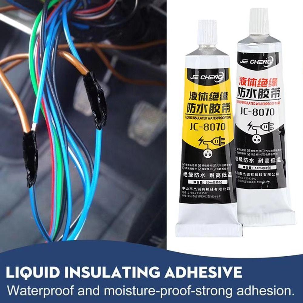 1Pcs Sealant Electrical Tape Waterproof High-Temperature Resistant Liquid Insulating Tape 50ml Wire Cable Repair Glue