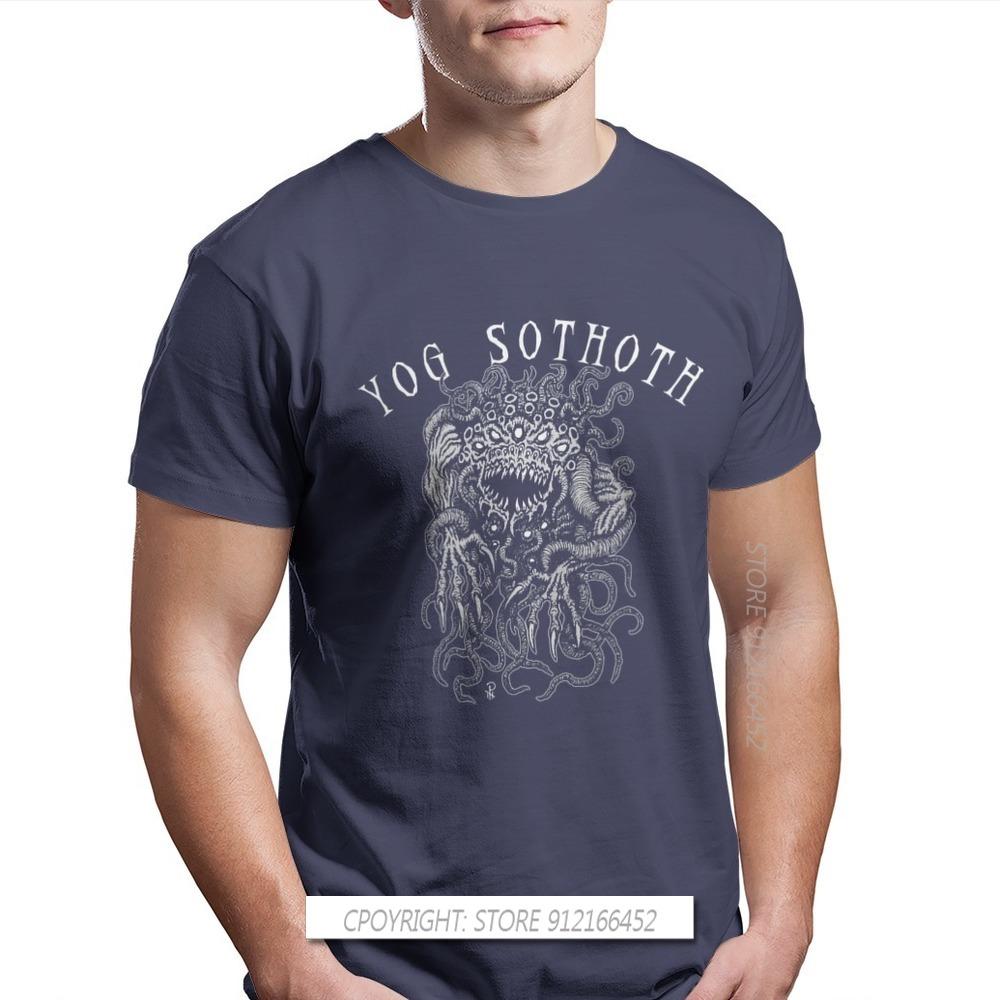 La Yog-Sothoth Streetwear Cthulhu Mythos Lovecraft Horror Great Old Ones Homme T-Shirts Pure Cotton Fashion Tee