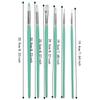 6pcs Flat And Pointed Watercolor Paint Brush Set Clay Sculpting Tool Set  For Watercolor Painting