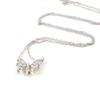 Les Trésors De Lily [I9890] - Collier Argent 'Papillon' blanc argenté (rhodié) - 10x12 mm