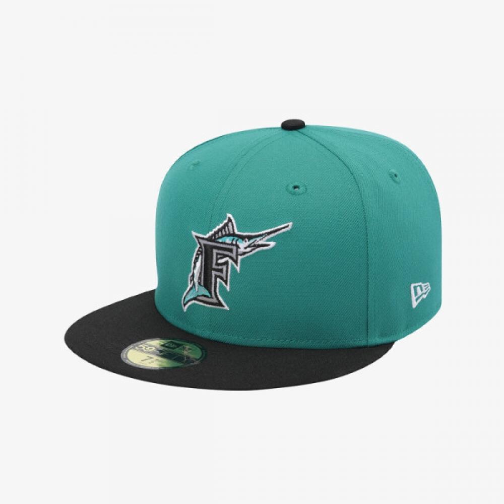New Era Miami Marlins Fitted Cap Green 758(60.6cm)
