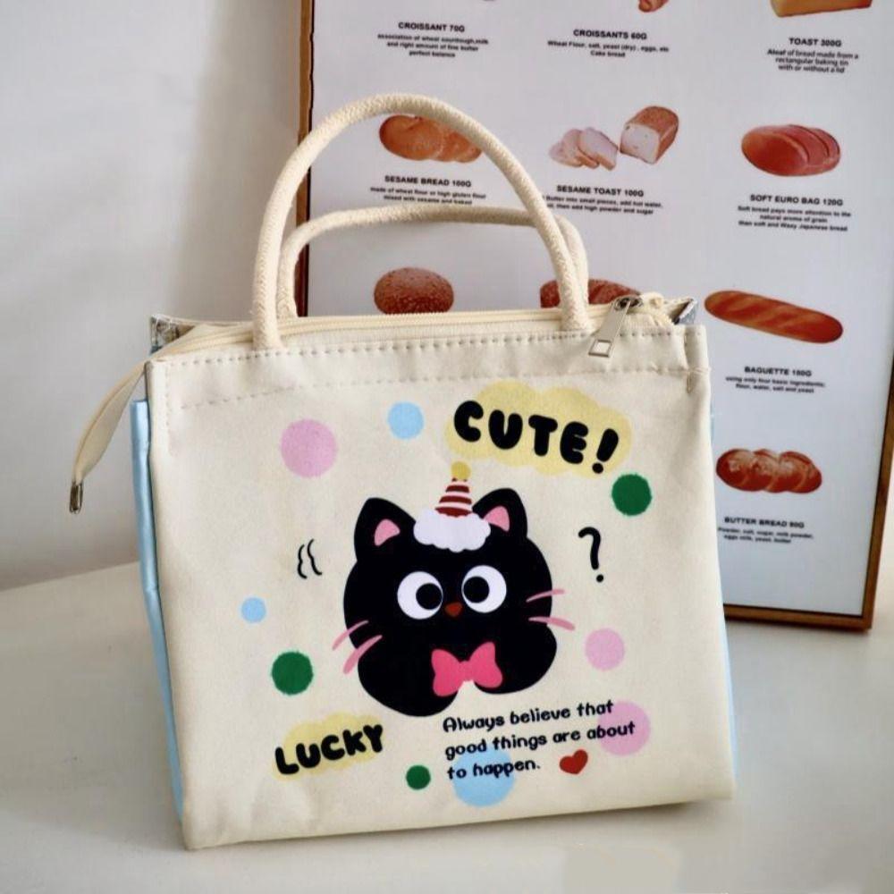 Cartoon Thermal Lunch Bag Cute Picnic Handbag Casual Cooler Lunch Bag  Outdoor