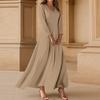 Dresses For Womens Vintage Tunic Waisted Midi Dress Summer Casual  3/4 Sleeve Dress