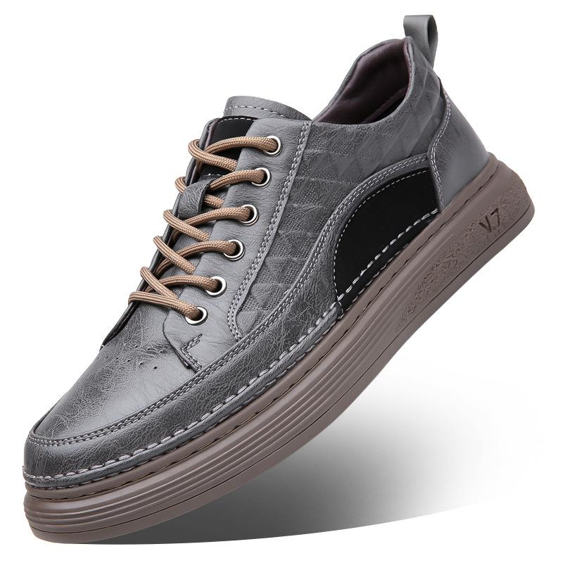 Herren Frühling Freizeit Lederschuhe, Modische und Vielseitige Sportschuhe