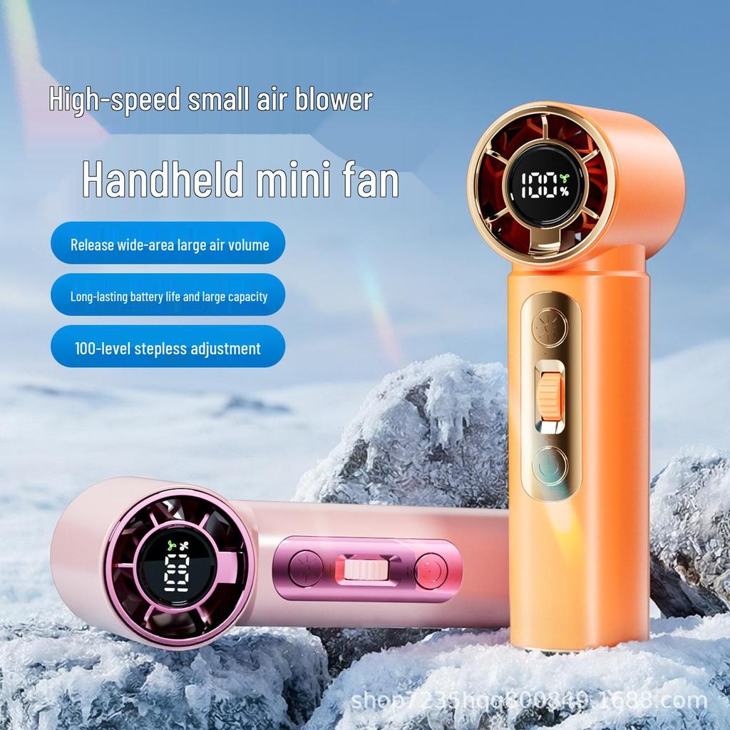 Portable High-Speed Rechargeable Mini Fan with Cooling Turbine