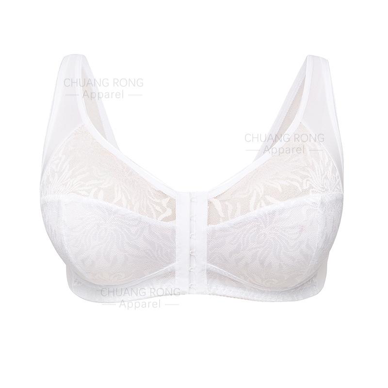 

Thin underwear large size fat mm female white sexy lace front buckle gathered breathable e cup bra spot bra 38/85D белый
