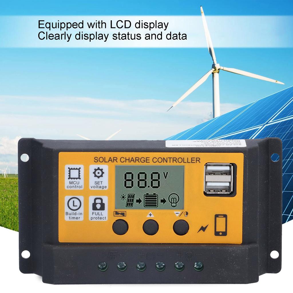 Solar   Controller   Photovoltaic Smart Power Generation Regulator 12V 24V 10A