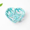 Piatto a Cuore in Resina con Riempimento di Cristallo Naturale per Arredamento Casa e Regalo