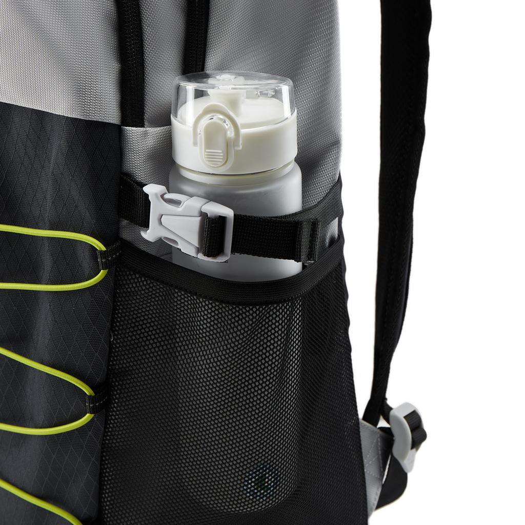 Li Ning Sports Lifestyle Series Logo Color Block Reflective Backpack Unisex Backpack Gray Black ABSV323-2