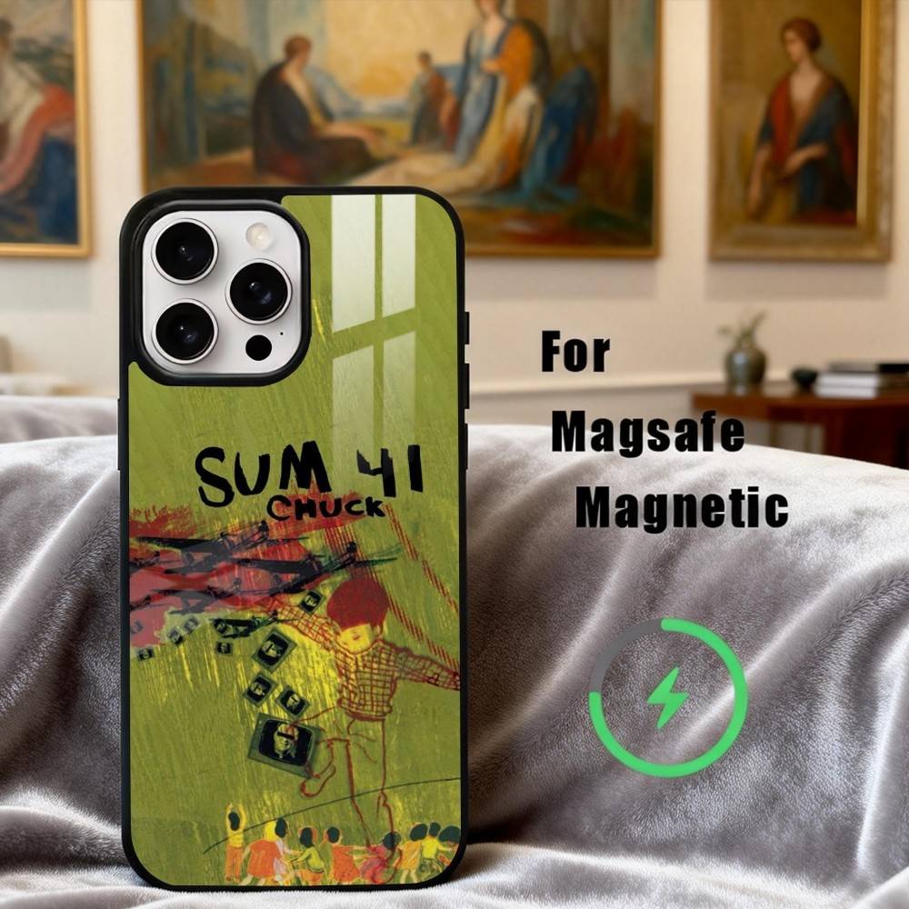 

Hard-rock S-Sum 41 Band Phone Case For iPhone17,16,15,14,13,12,11 Plus,Pro Max Magnetic For Magsafe Wireless Charging iPhone16PROMAX