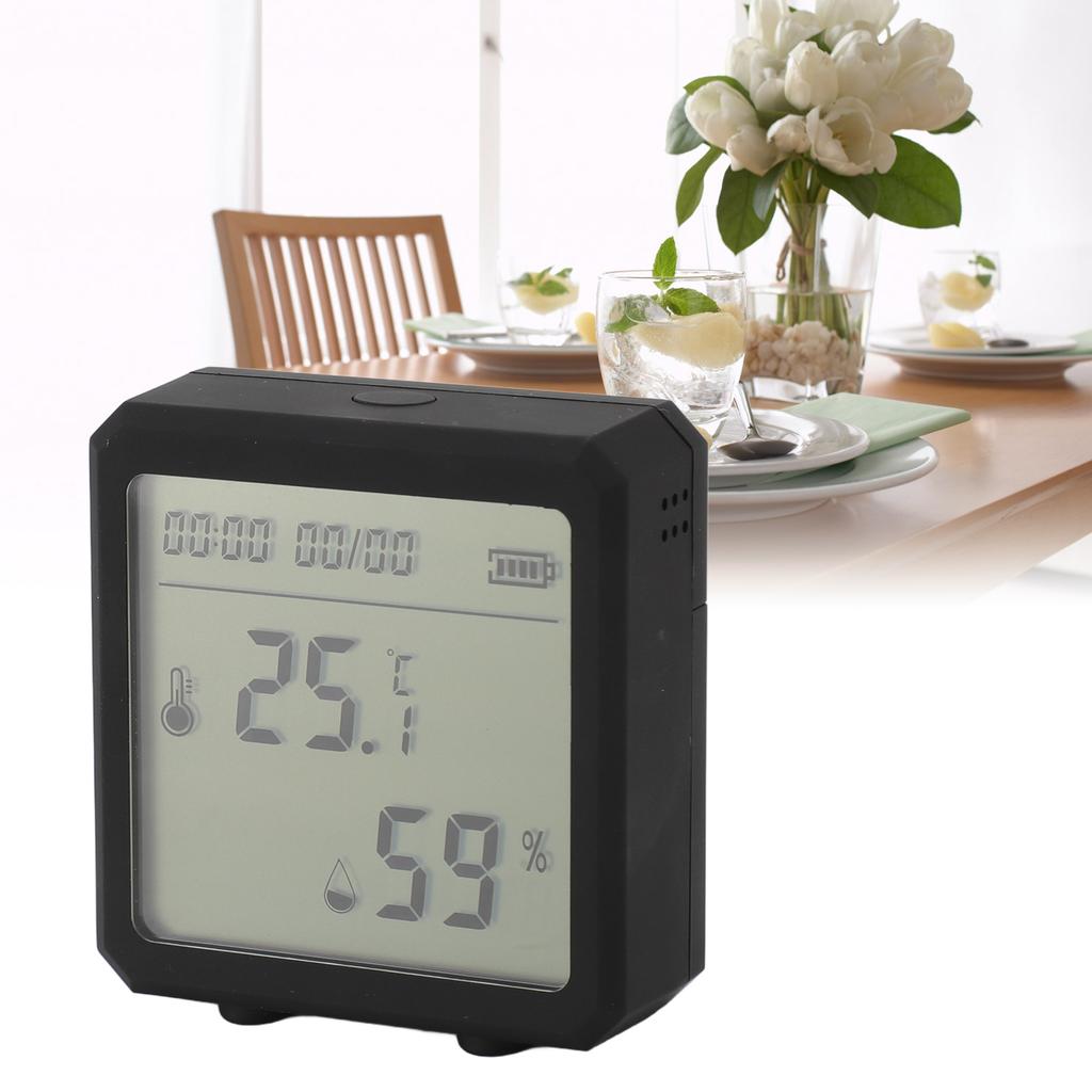 Temperature Humidity Meter LCD Display Wifi Alarm Function Voice Support Digital Hygrometer Thermometer for Indoor
