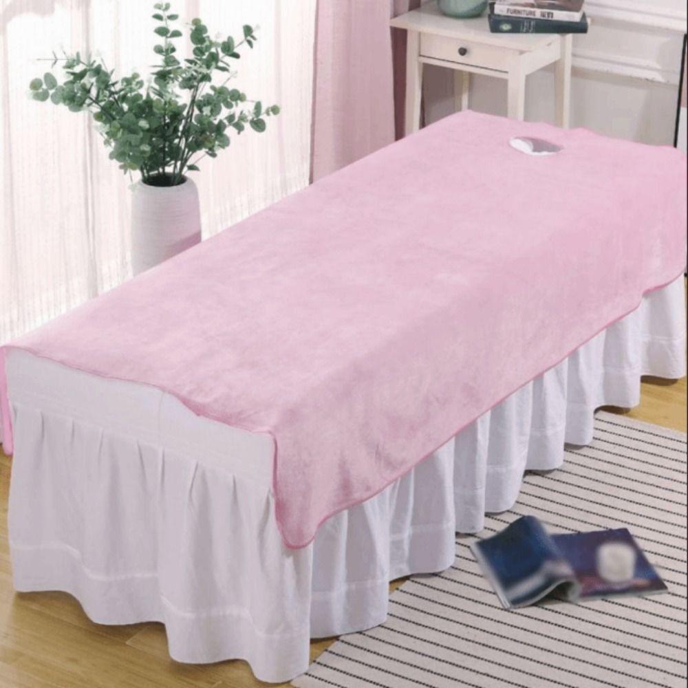 Comfortable SPA Bedspread with Face Hole Beauty Massage Table Cover Massage Bed Sheets  Beauty Tool