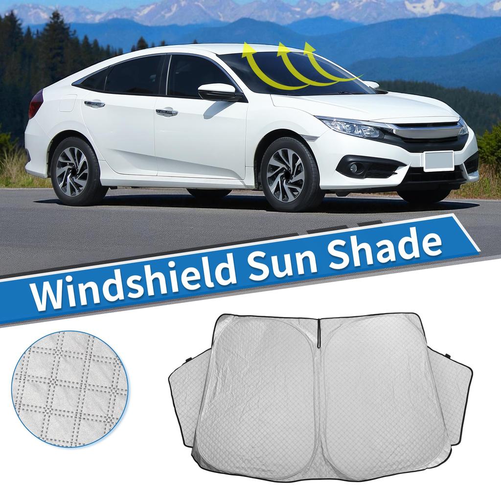 X AUTOHAUX Foldable Windshield Sunshade with Aluminum Film and Polyurethane for Toyota 30 Series Facelift B Alphard/Vellfire (Early/Late Models)
