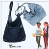 FARFADET Adjustable Denim Shoulder Tote Diaper Large Fits A4 and Popular Crossbody A4 Korean Eco Blue Bag, Bag, Bag, Capacity, Lightweight, Files,