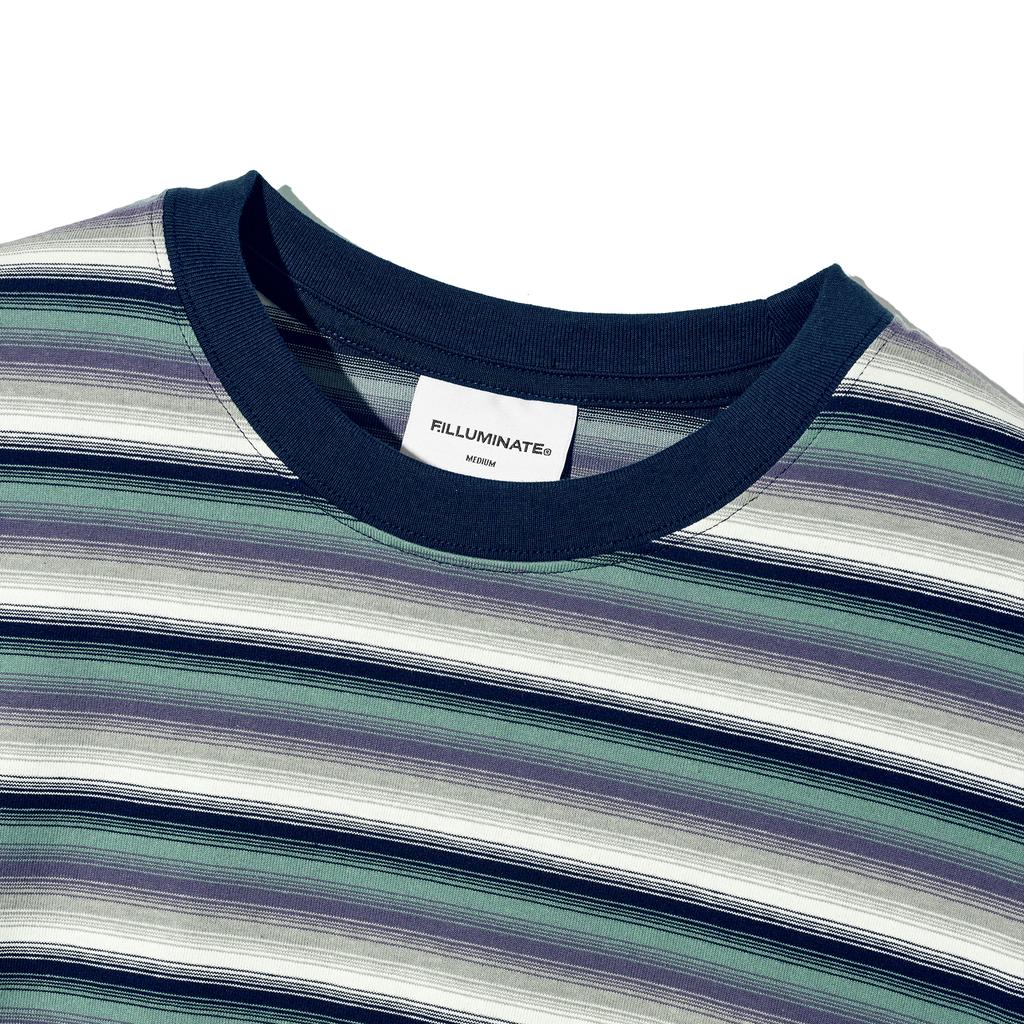 FILLUMINATE Mixed Color Stripe T-Shirt - Navy