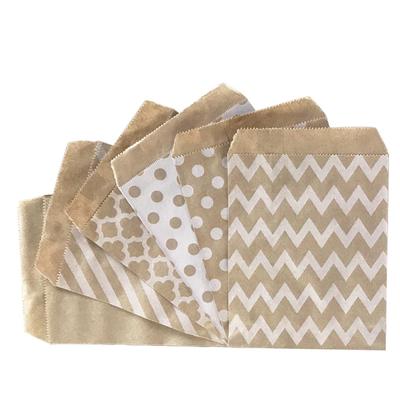 Sacos de Lanche Ondulados Kraft com Fundo Pontiagudo Degradáveis - Pacote de 100