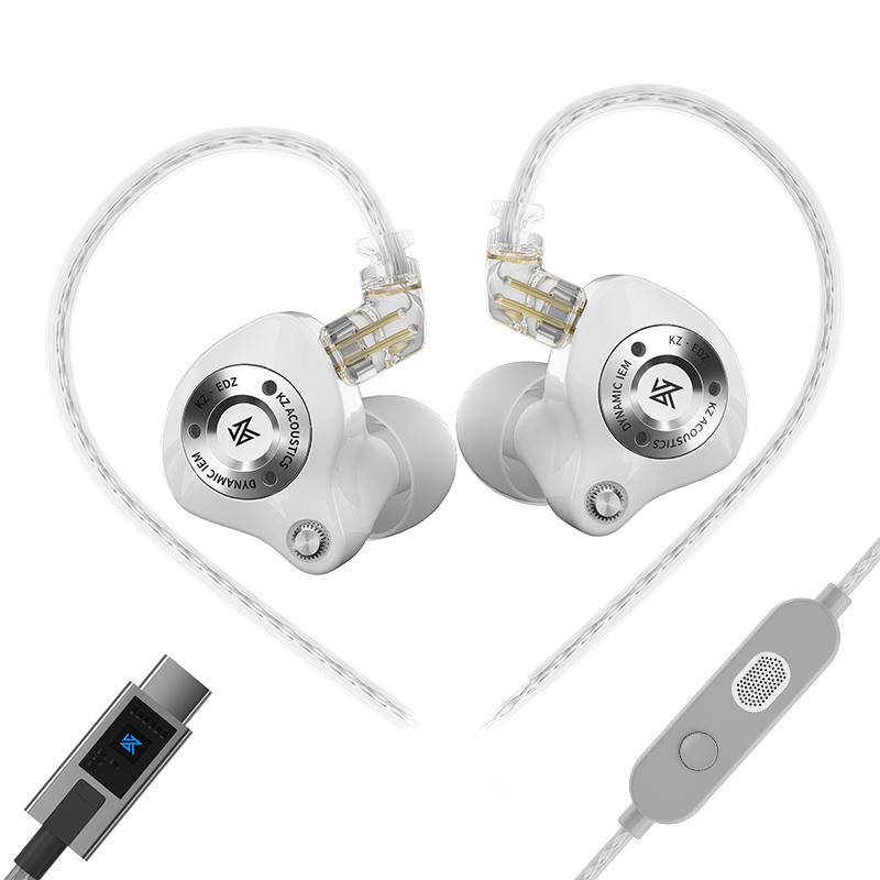 KZ EDZ Earphones Ultra Wide Frequency IEM Dual Damping Wired Headphones HiFi Bass Earbuds Gaming Headset With Mic PK EDX PRO X