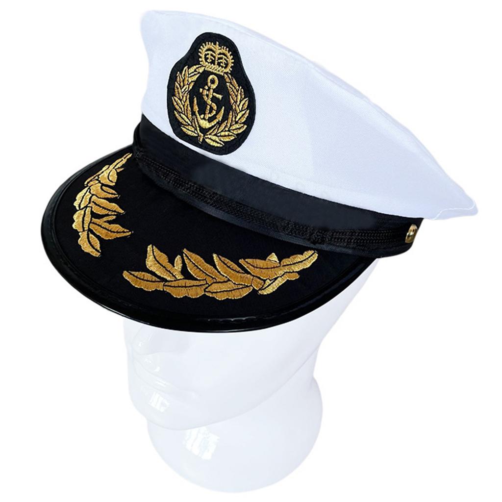 Men Militaries Captain Hat Aviation Party Sailors Hat Sunscreen Temperament for Photography Enthusiasts