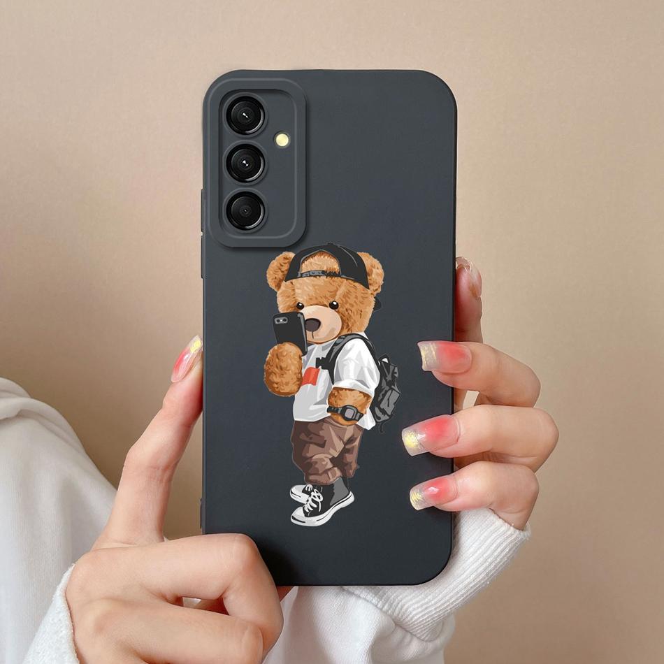For Samsung Galaxy M35 5G Case Cute Cat Full Coverage Phone Shell For Samsung M 35 Anti Drop Soft Liquid Silicone Back Covers