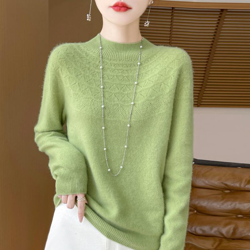 Pulover de cașmir pentru femei cașmir Qinghe 30% cașmir 70% lână cald și la modă versatil toamnă și iarnă