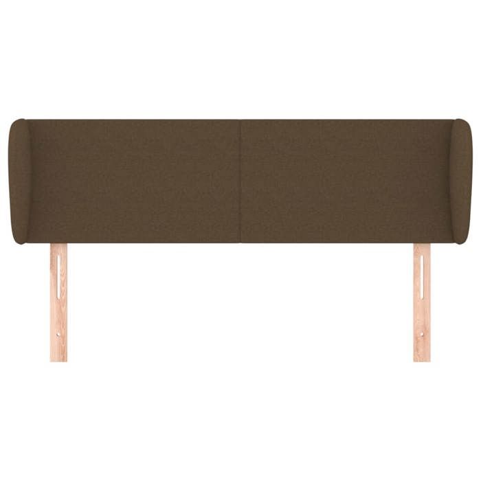 Tête de lit - Maison Exclusive - Avec oreilles - Tissu marron foncé - Hauteur réglable