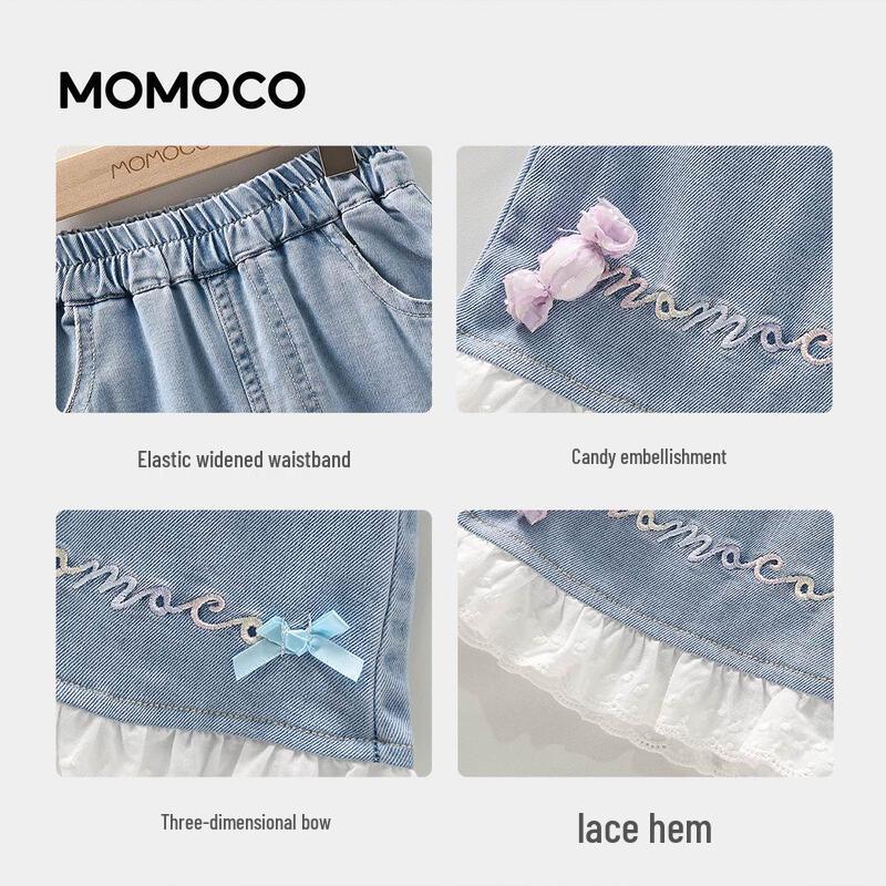 MOMOCO Girls' Sweet Summer Denim Cropped Jeans