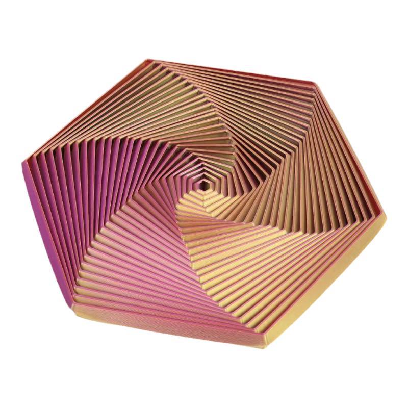 3D Printed Hexagon Optical Illusion Toy: Creative, Educational, Rotatable, and Stress-Relieving