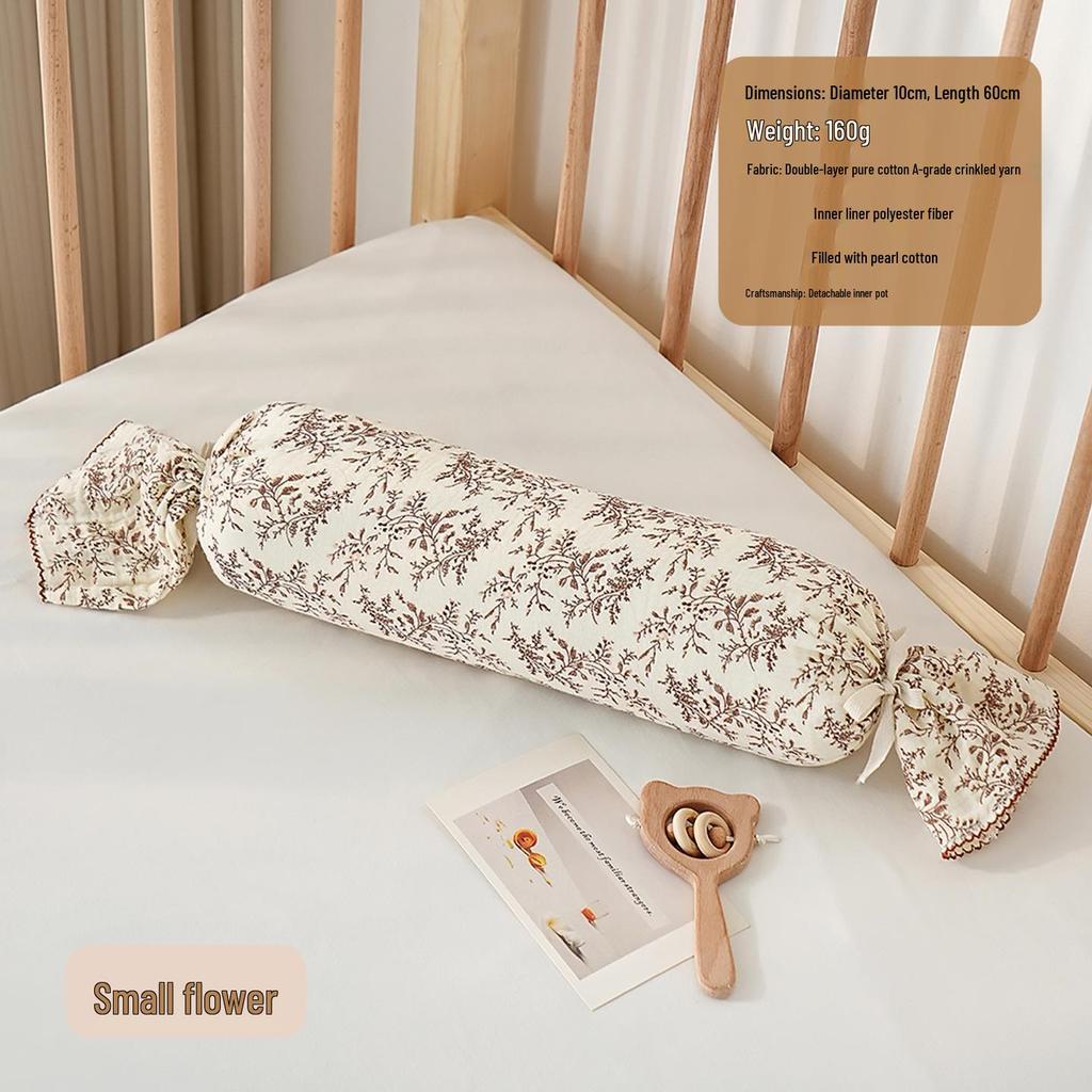 Almohada de Soporte Lateral para Dormir para Niños - Almohada Cilíndrica de Algodón Puro para Abrazar