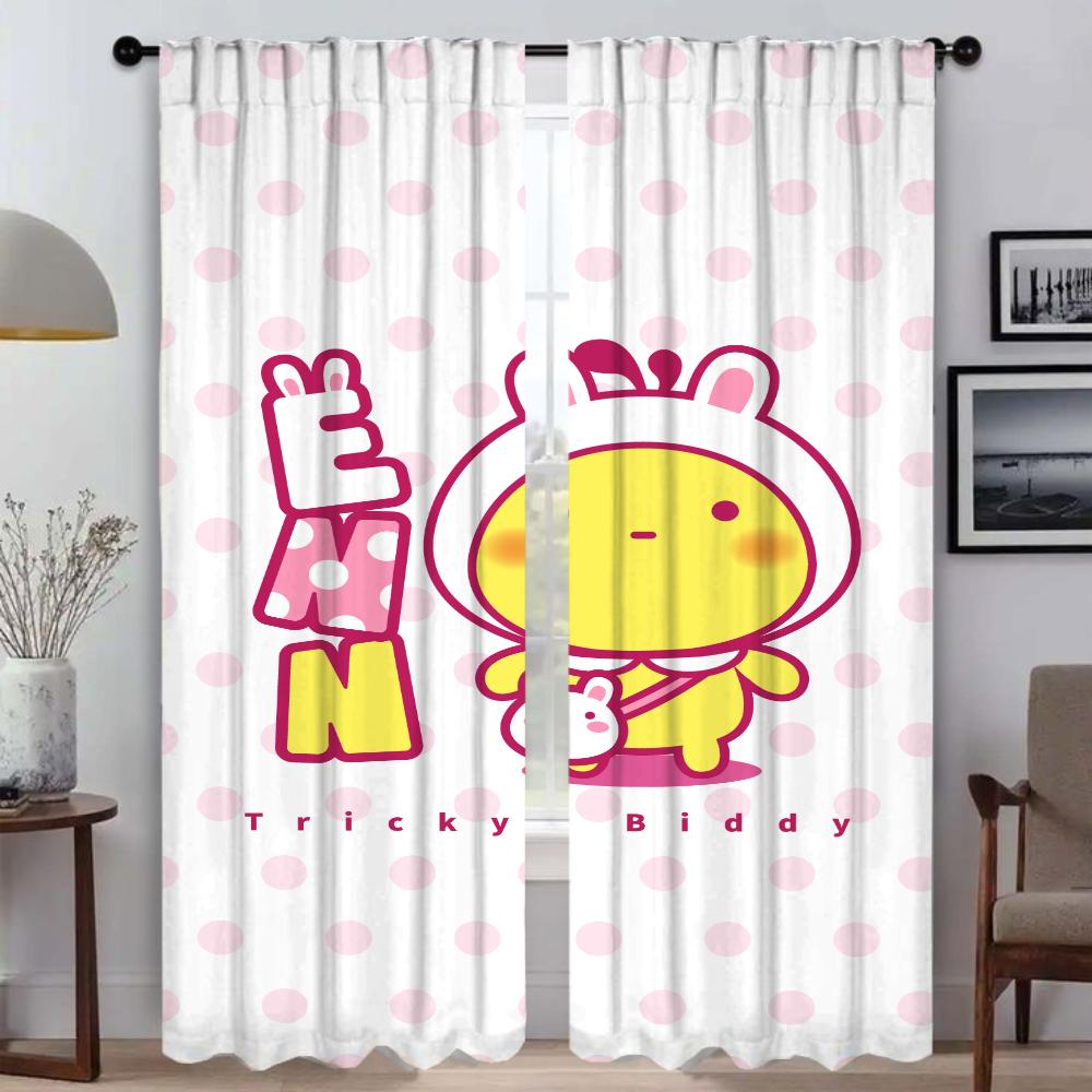 Tricky Biddy Curtains for Living Room Curtain Home Interior Curtains 2 Pieces Tulle for Bedroom Shades Halloween Decoration