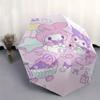 Casual My Melody & Kuromi Automatic Opening and Closing Cartoon Umbrella - Lightweight 3-Fold Design, Suitable for Fans, Travel, Daily Use - Official
